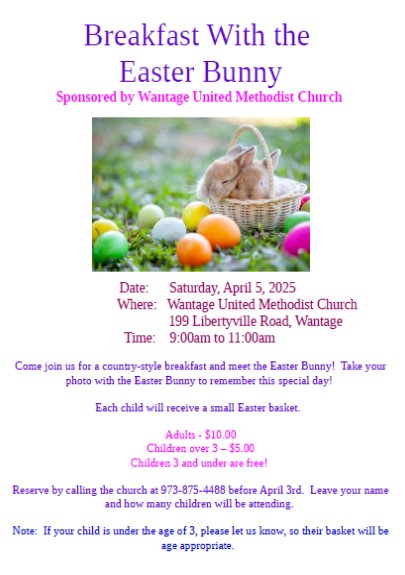 Breakfast With The Easter Bunny 2025